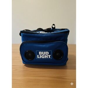 Bud Light‎ 24 Can Insulated Cooler Bag w Stereo Speaker Travel Storage